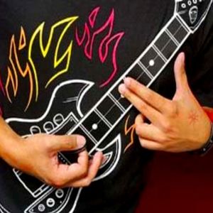 Playable electic guitar tshirt with amp
